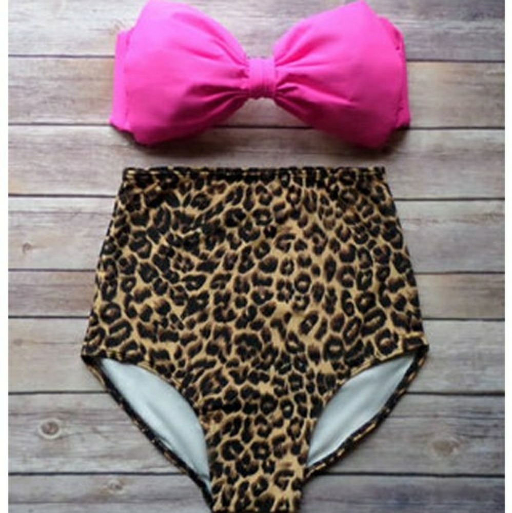 High Waist Bow 🎀 Bandeau Bikini