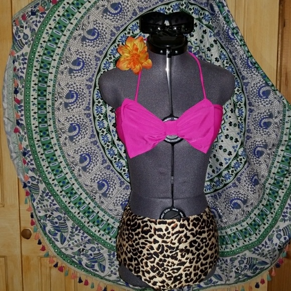 High Waist Bow 🎀 Bandeau Bikini - Picture 2 of 6