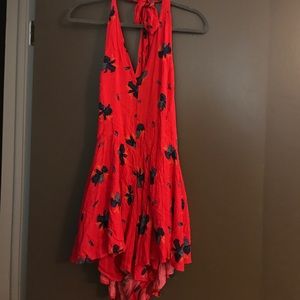 Free People smooth talker halter romper