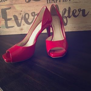 Jessica Simpson cherry red pumps