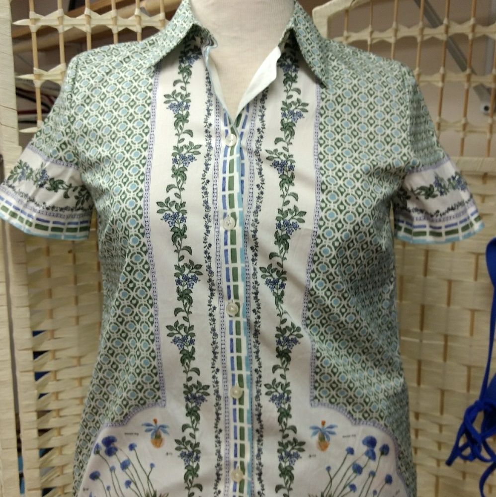 Tory Burch Engineered Botanical Shirt