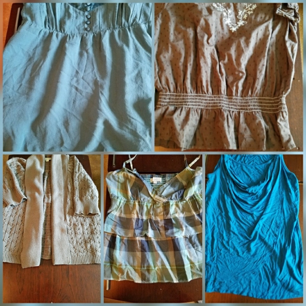 Bundle of blouse and cardigan