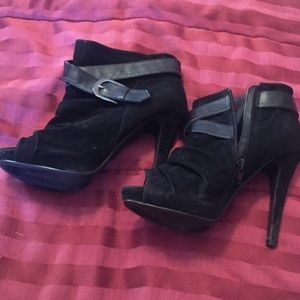 Black high heel boots