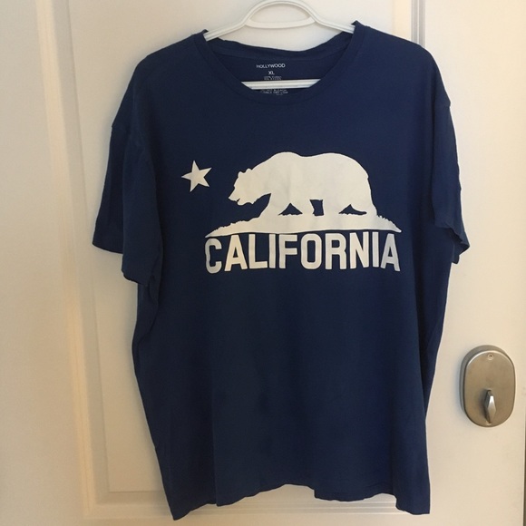 Men's California Blue T shirt - Picture 1 of 1