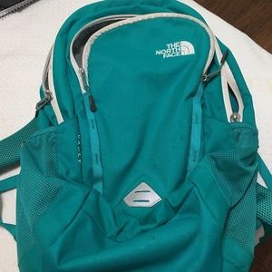 North face, teal Vault backpack