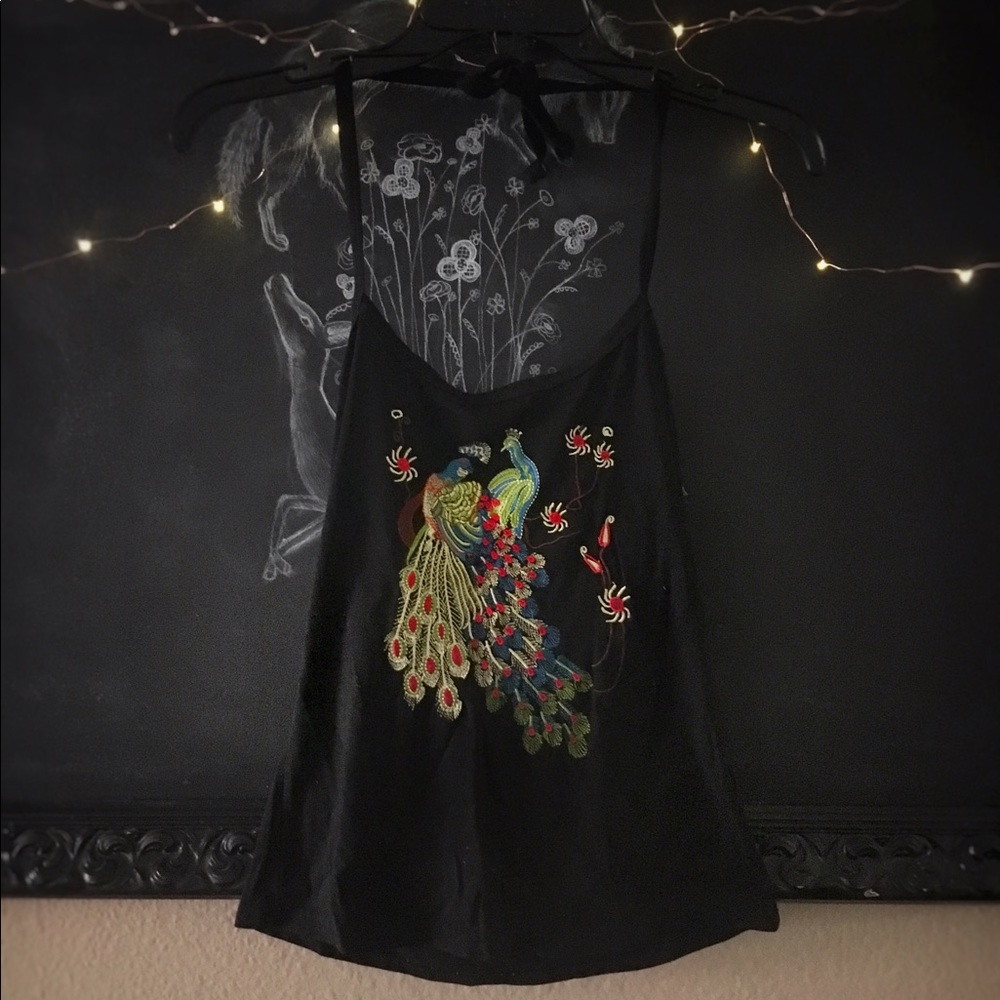 Japanese Embroidered Halter Top