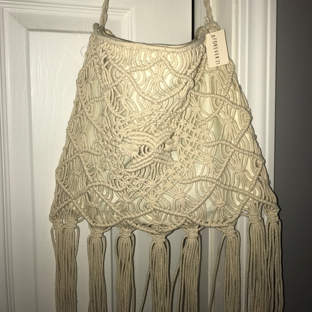 Forever 21 large purse with hanging fringe