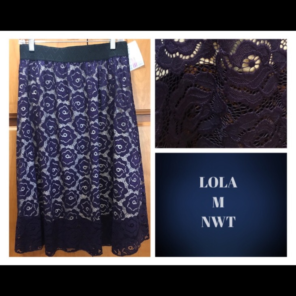 NWT GORGEOUS Medium LuLaRoe Floral Lace LoLa
