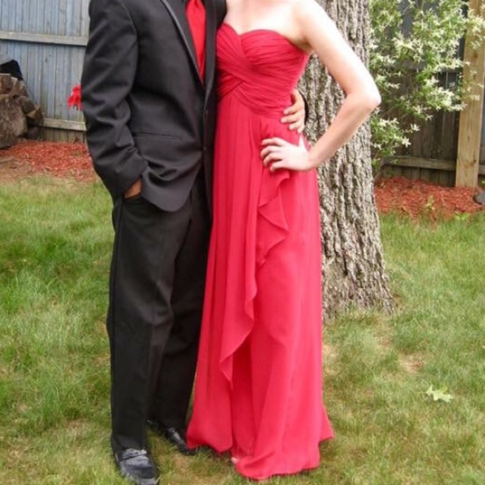 Red prom dress worn once. Dry cleaned after prom.
