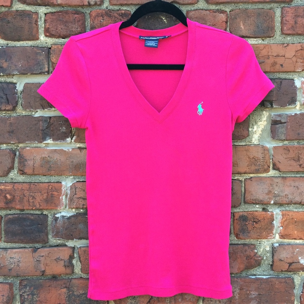 Ralph Lauren Sport hot pink Cotten T-Shirt