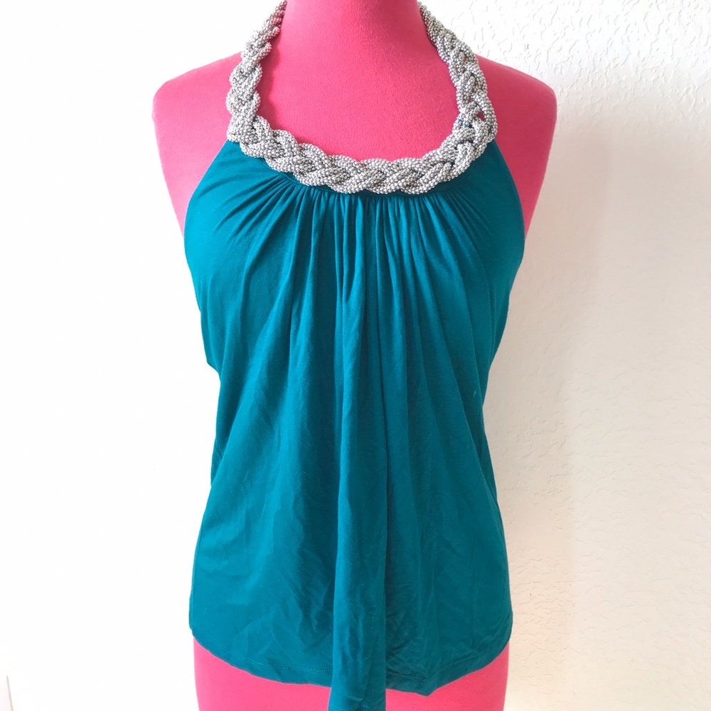 Embellished Halter Top Tunic