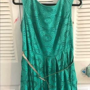 Dressbarn Mint Green Scoop Neck Dress
