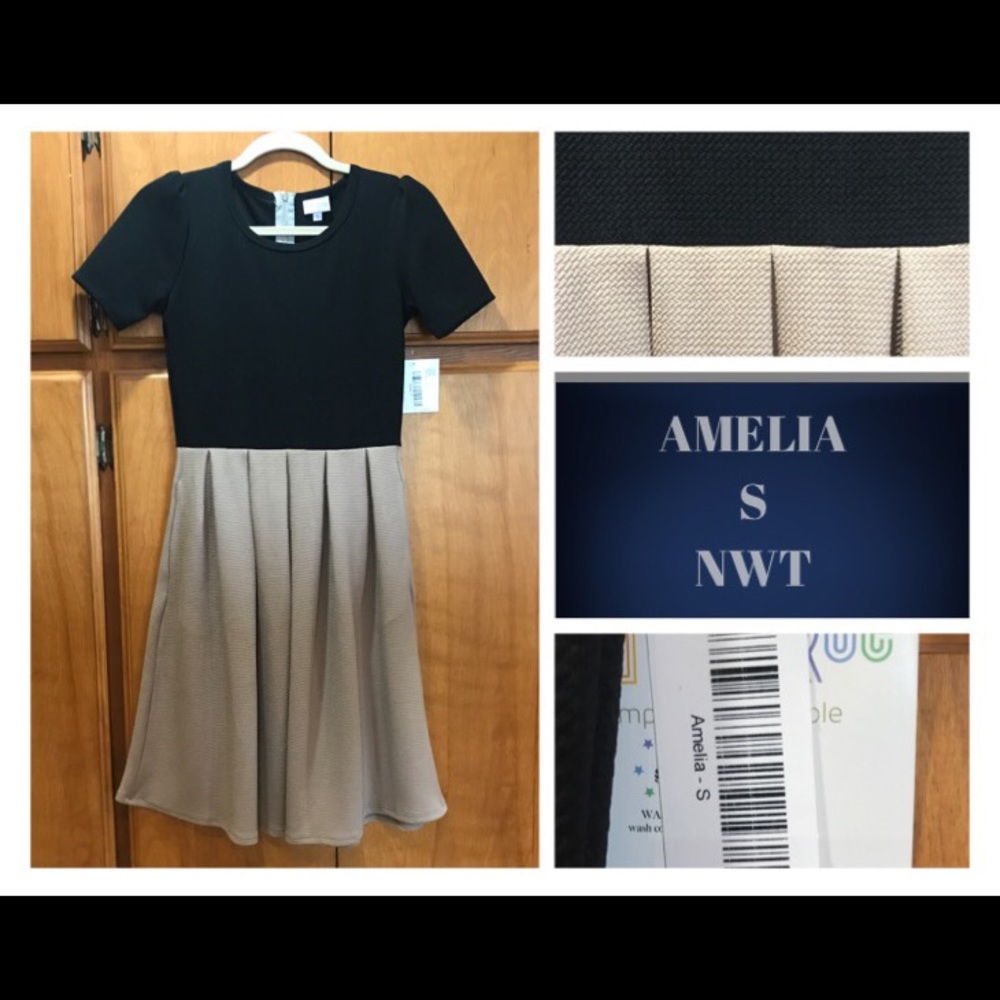 NWT Stunning Small Black & Cream LuLaRoe Amelia