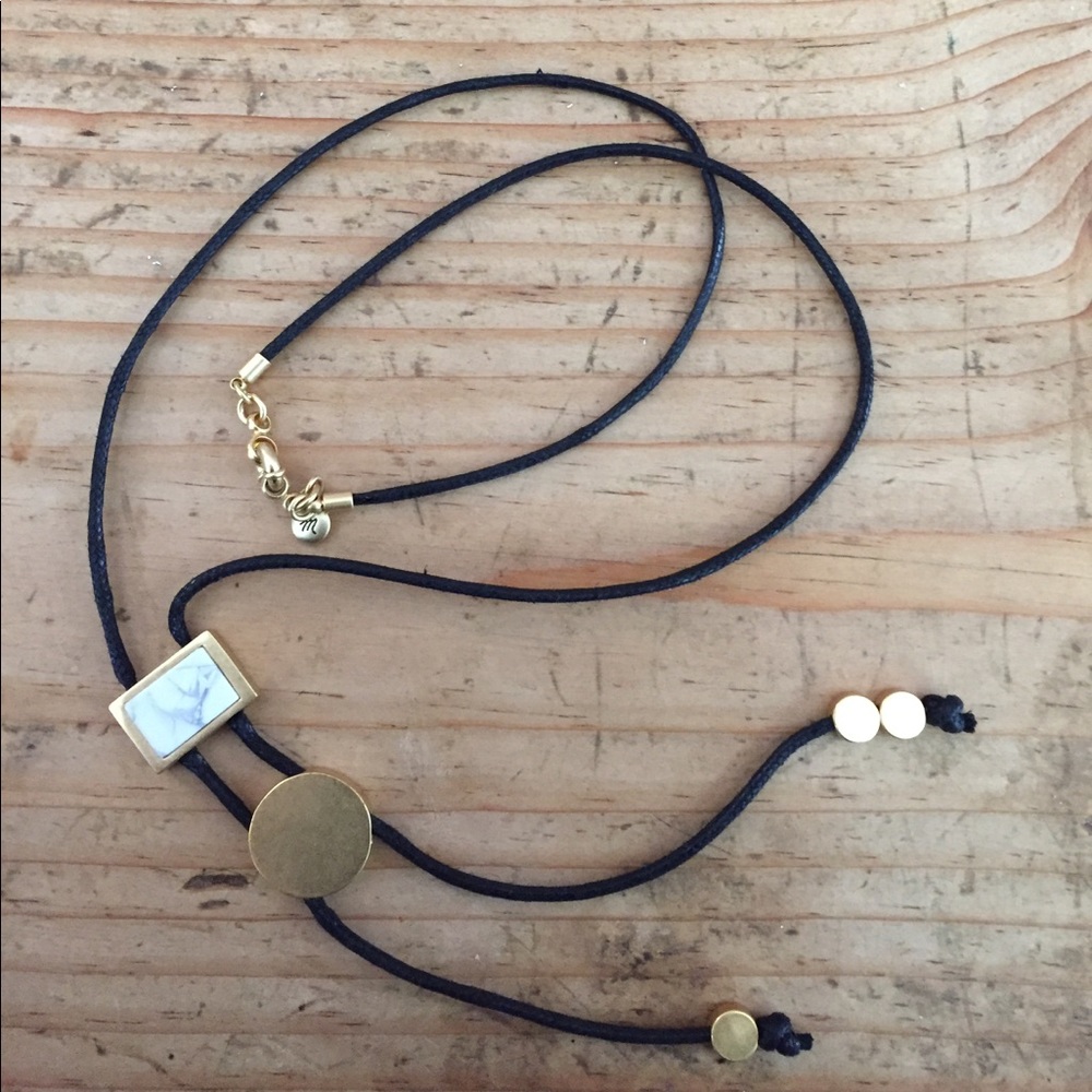 Madewell black and gold marble necklace