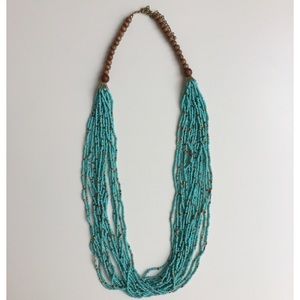 Bohemian Style Turquoise Beads Layered Necklace