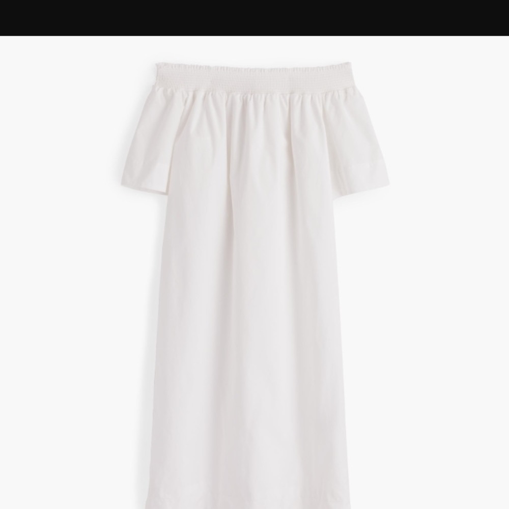 J. Crew white Off Shoulder Dress