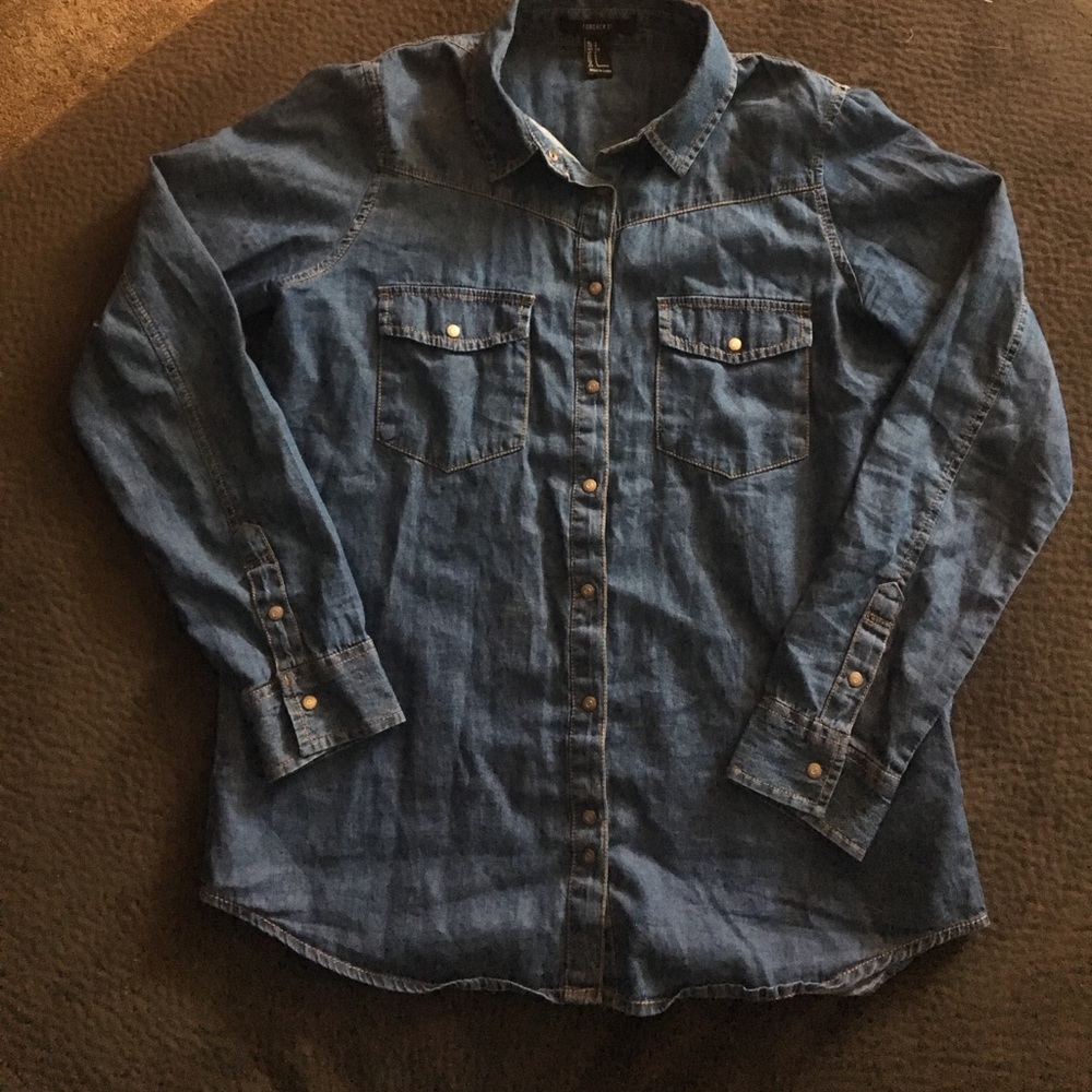 Denim button up shirt