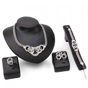 Silver Circle Jewelry set