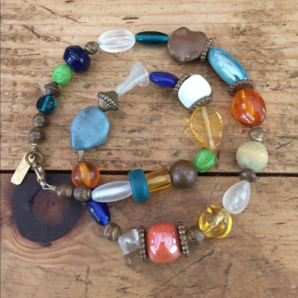 Colorful 22" mixed bead necklace