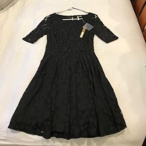 NWT Black Lauren Conrad fit and flare dot. Size 2
