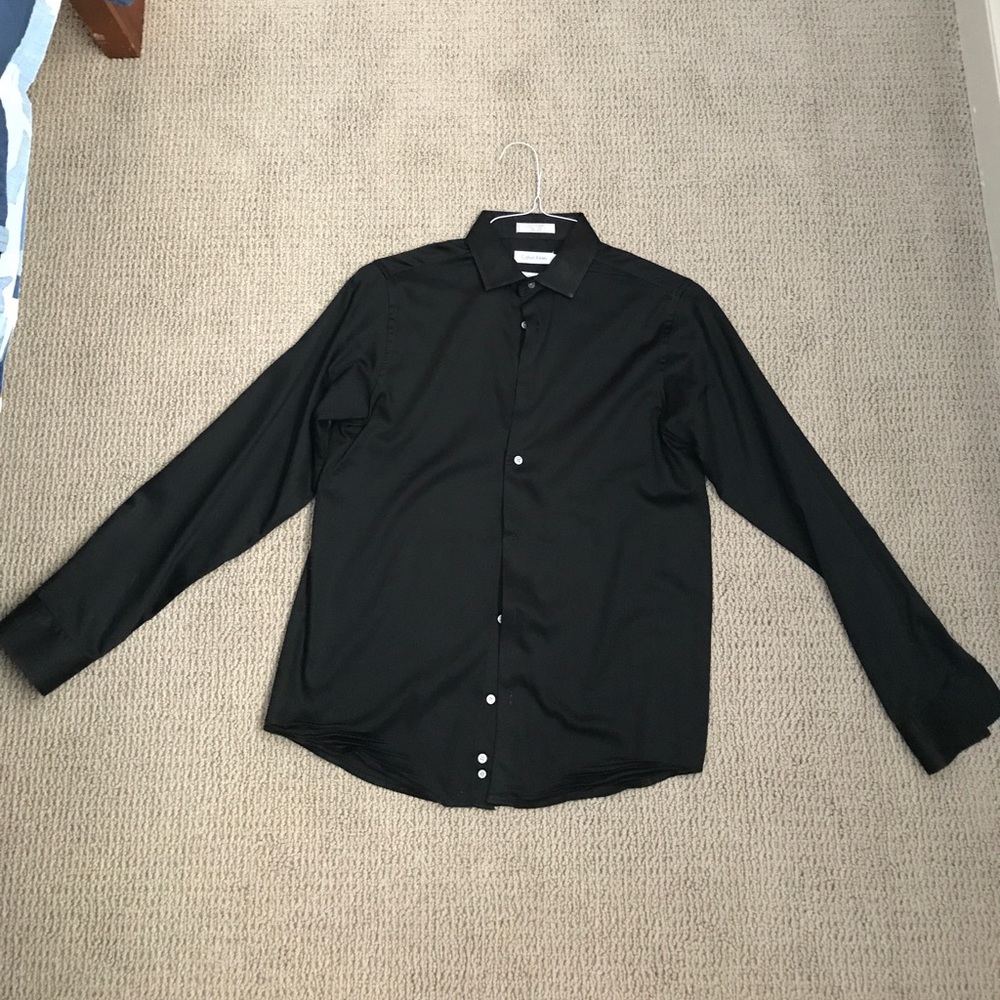 Calvin Klein size 18 boy's black button down