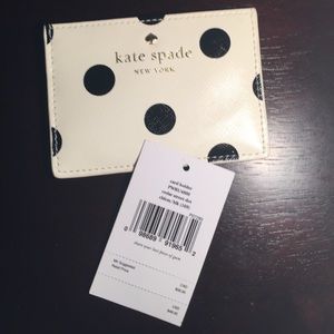 Kate Spade- Black and White Polka Dot card holder!