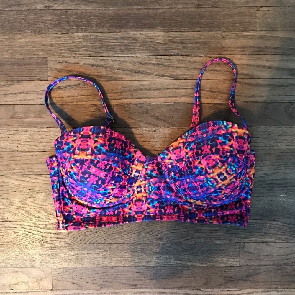 Pink push up bikini top