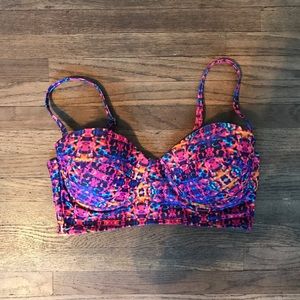 Pink push up bikini top