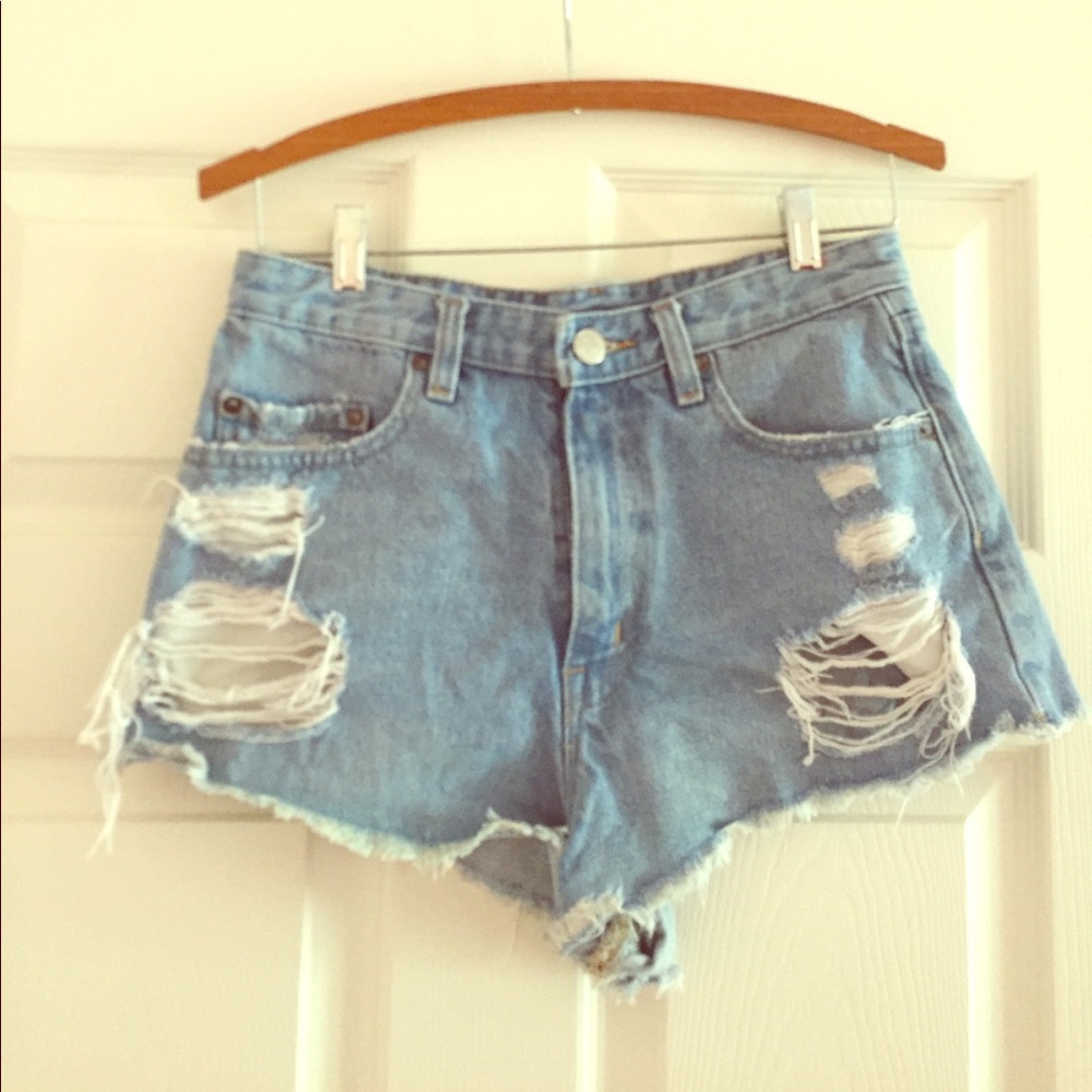 BDG Super High Rise Cheeky Denim Shorts
