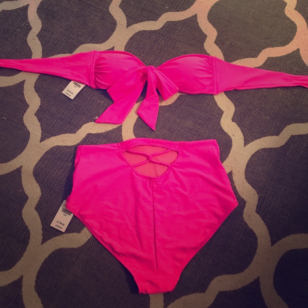 Women's Hot Pink Hollister (size large) swim suit