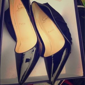 Christian louboutin  so Kate black Patton leather