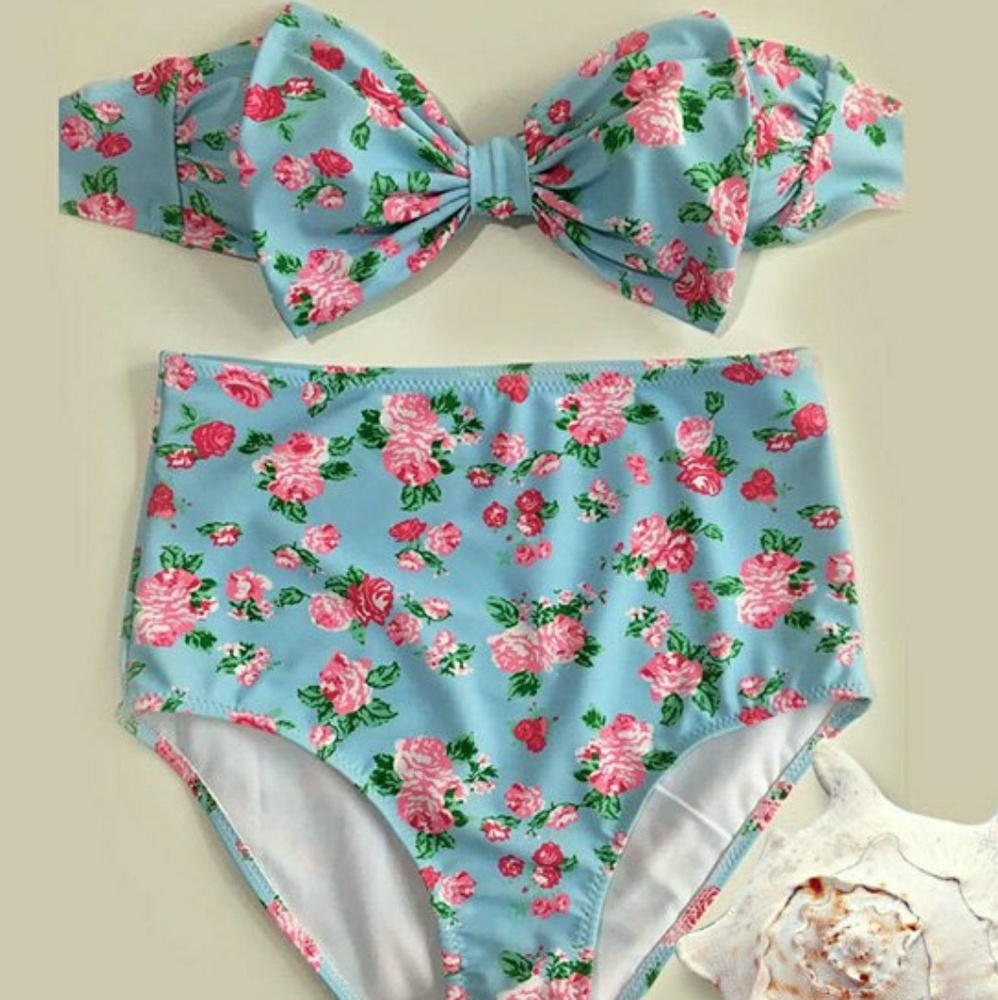 5⭐Rated Floral 🌹 Bow 🎀 Bikini