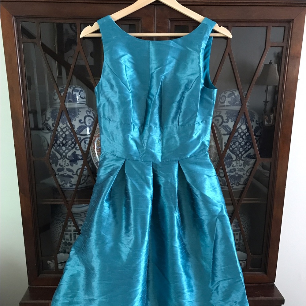 Raw Silk Style Fit and Flare Dress