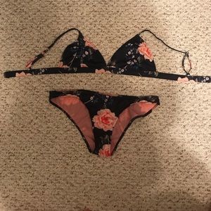 Flower pattern bikini
