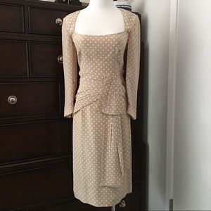 NWT Prada Polkadot Silk Crepe Dress Sz 38 US 2