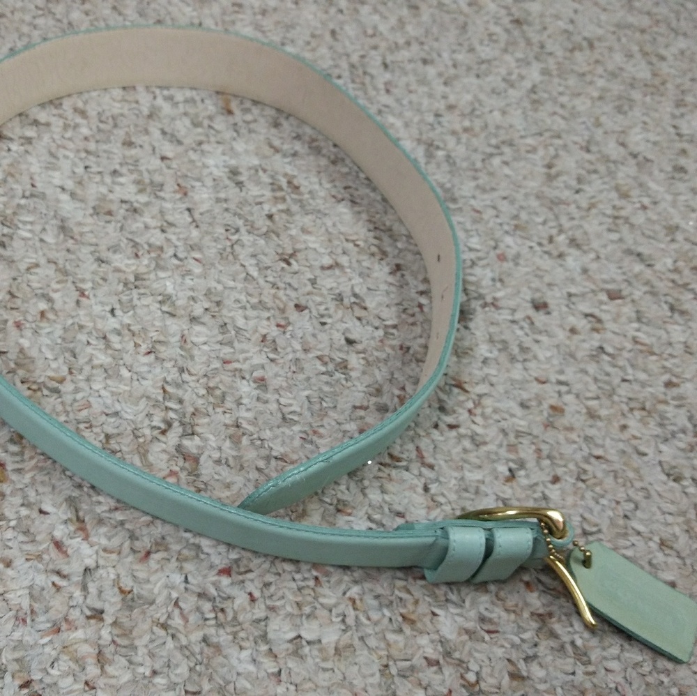Coach Teal Medium Belt