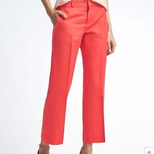 Coral Logan Banana Republic crop pants
