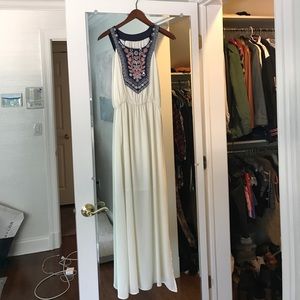 white embroidered maxi dress