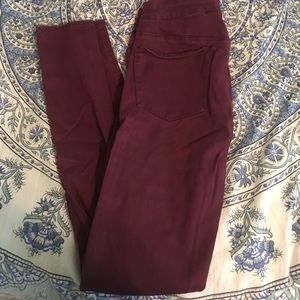 American eagle maroon jeggings