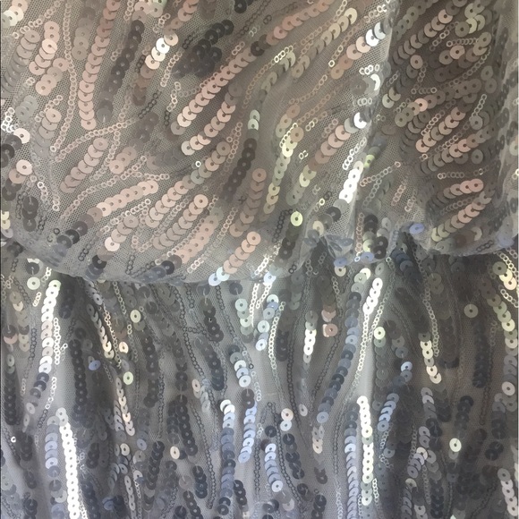 Donna Morgan Silver cloud Sequined Blouson Dress - Picture 3 of 3