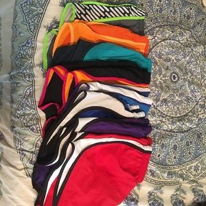 9 pairs of Nike running dri fit shorts