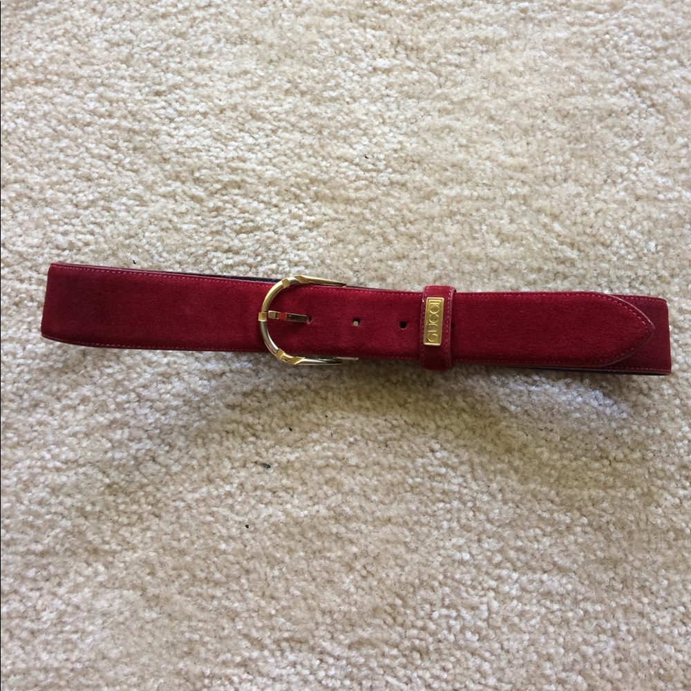 Gucci red belt