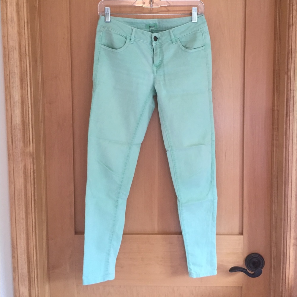 Aerie mint green skinny ankle Jean