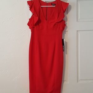 Red XOXO Cocktail Length Dress