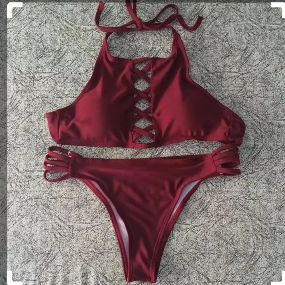 Maroon Bikini Bottoms