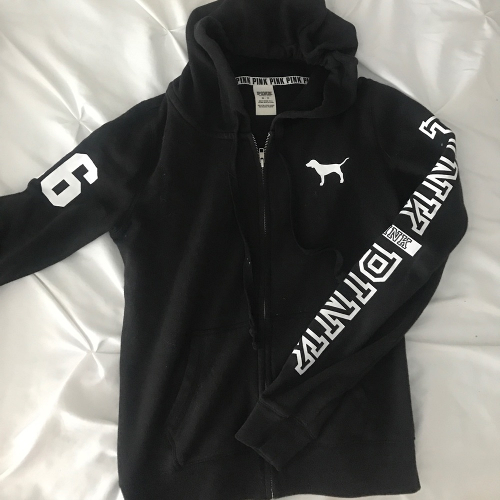 PINK Hooded Zip Up Sweatshirt