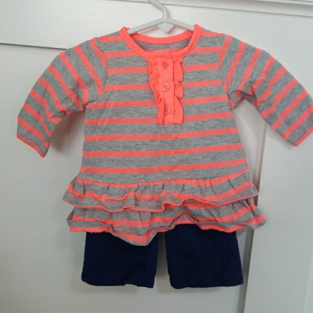 Ruffled shirt with matching pants