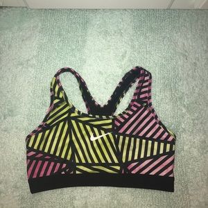 Patterned nike sports bra