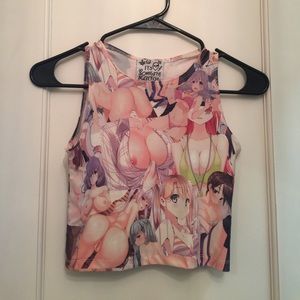 O Mighty Hella Hentai Crop Tank