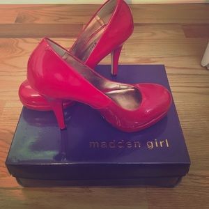Madden Girl Patent Red Pumps